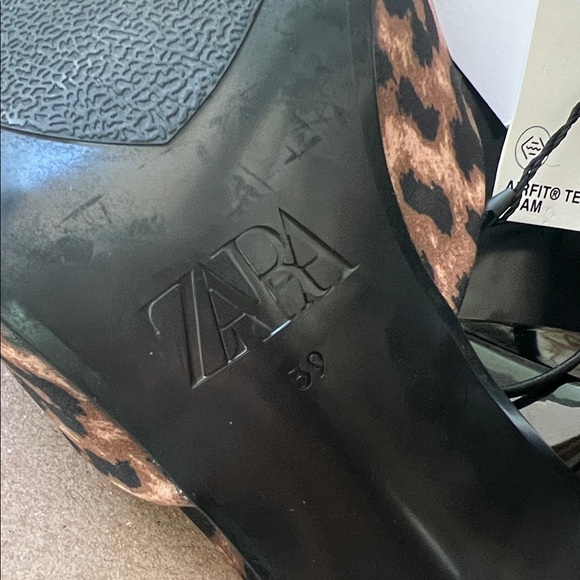 Zara Bow Leopard Animal Print Kitten Heel Mules - Picture 13 of 13